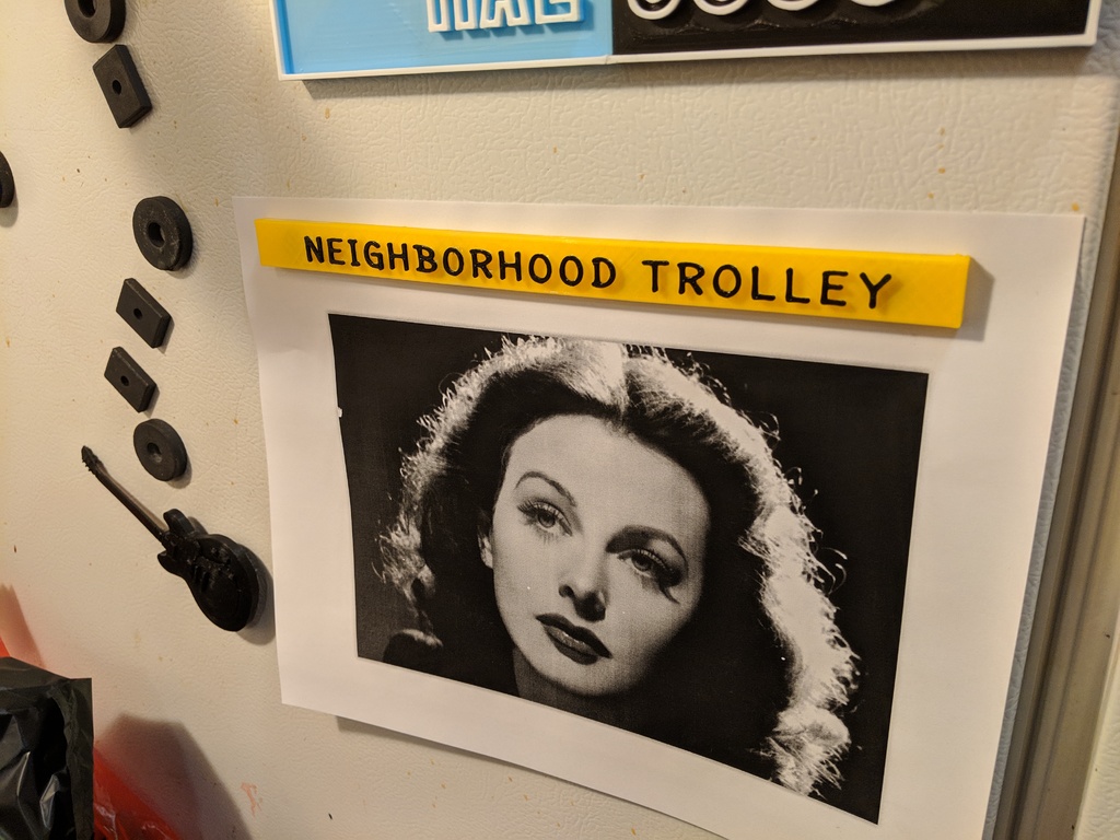 Mr. Rogers' Neighborhood Trolley Sign - refrigerator magnet