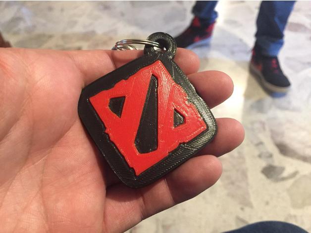 Dota 2 Logo Keychain Two Pieces By Srpoder Thingiverse