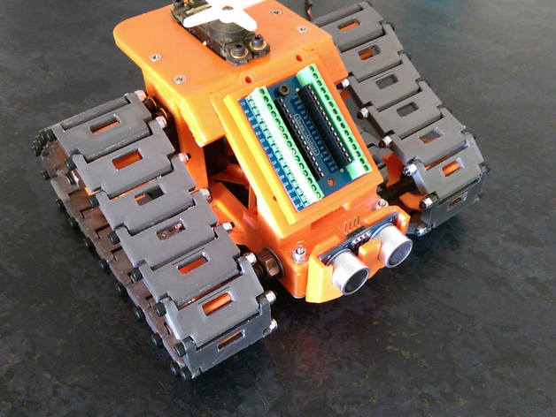 Dave-mod-Tom-Tri-Track dual servo robot chassis
