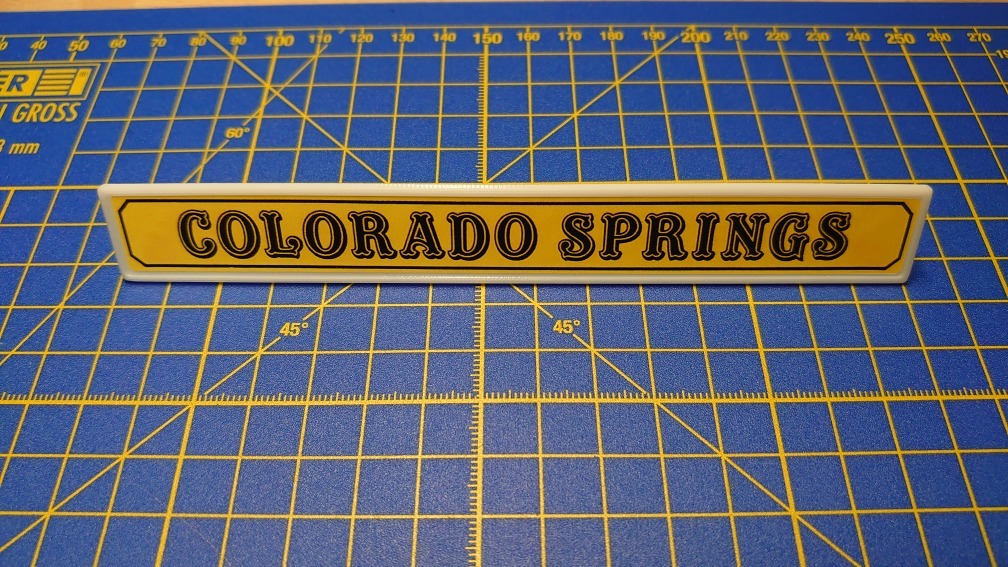 Playmobil Colorado Springs Schild