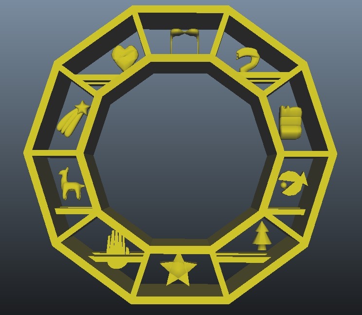 Gravity Falls Symbol Wheel display