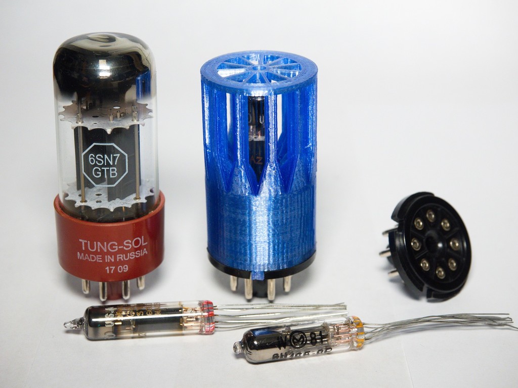 Submini vacuum tube assembly for octal sockets