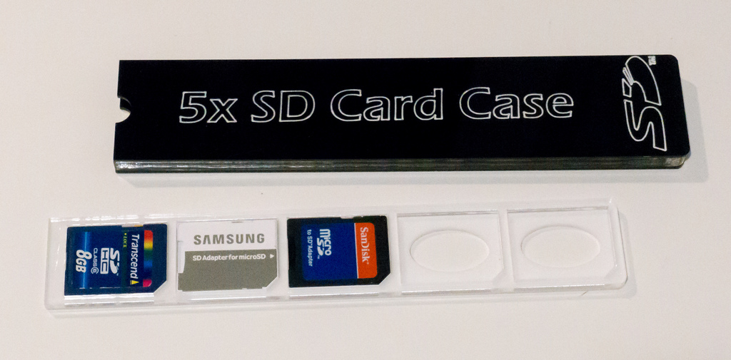 Laser Cut 5 SD Cards Storage Case