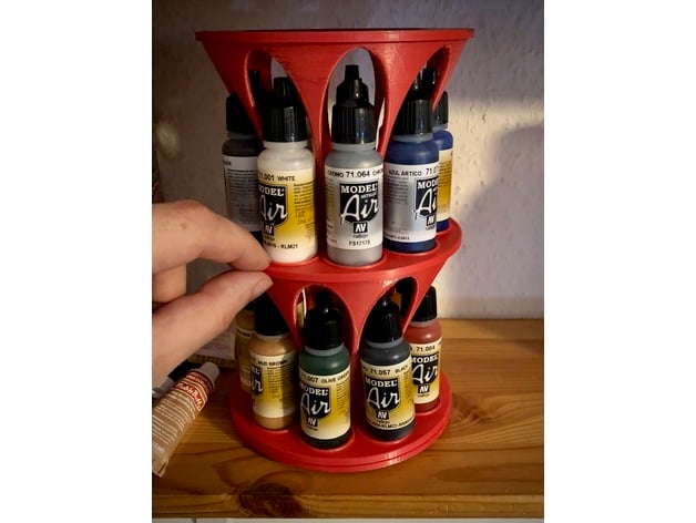 Rotary Vallejo Paint Organiser by OderWat - Thingiverse