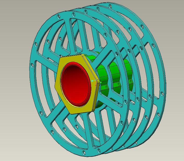 Multi material filament spool