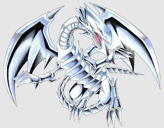 dragon  blanc aux yeux bleu