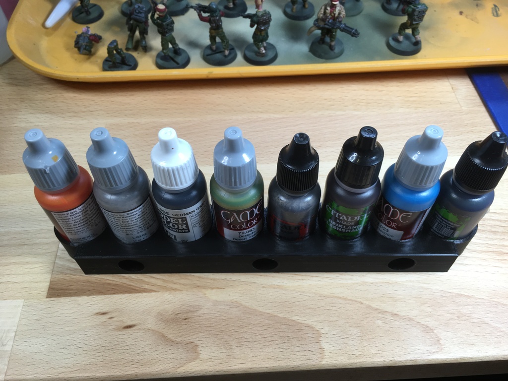 Magnet dropper bottle paint rack