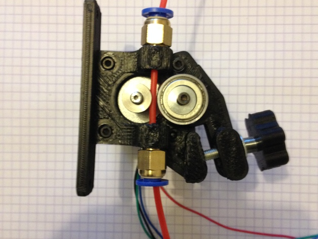 Direct drive extruder for 1.75 or 3 mm filament