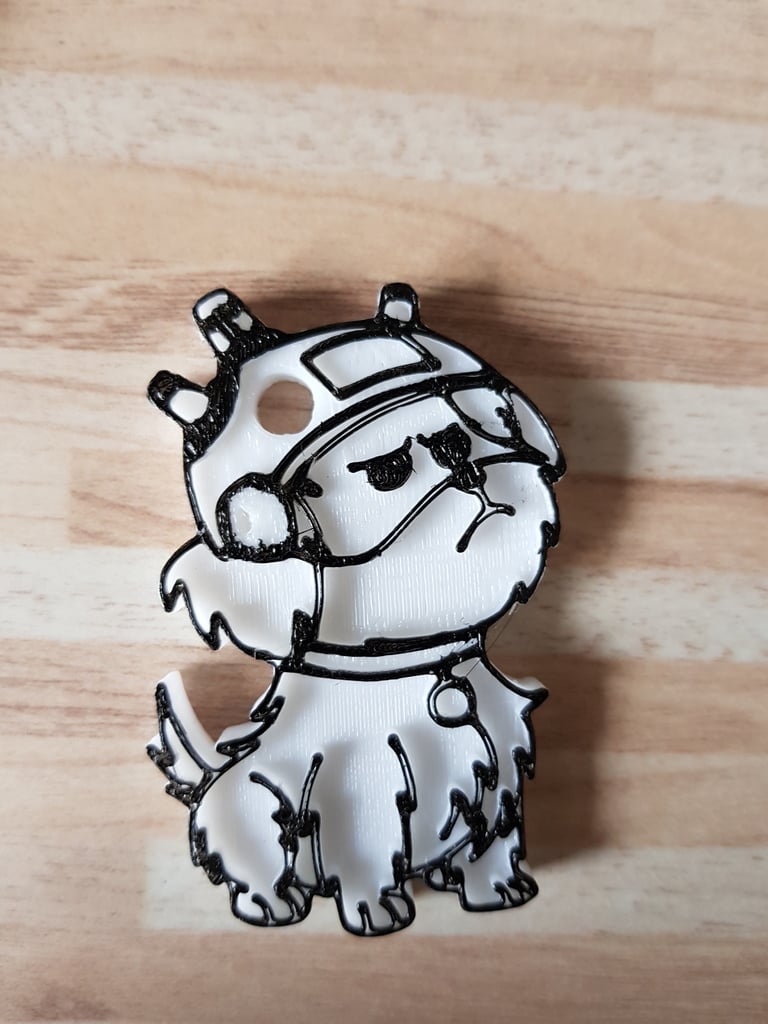 Snuffles or Snowball from Rick and Morty Keychain