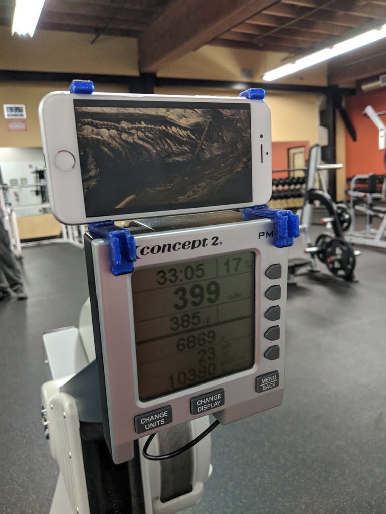 Portable Concept 2 Rowing Machine Smartphone Cradle