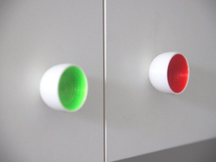 two tone knob for cabinet doors