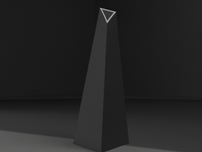 sleek triangle vase