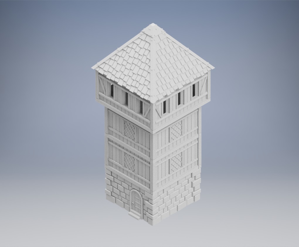 Medieval Wooden Tower Made for tabletop gaming