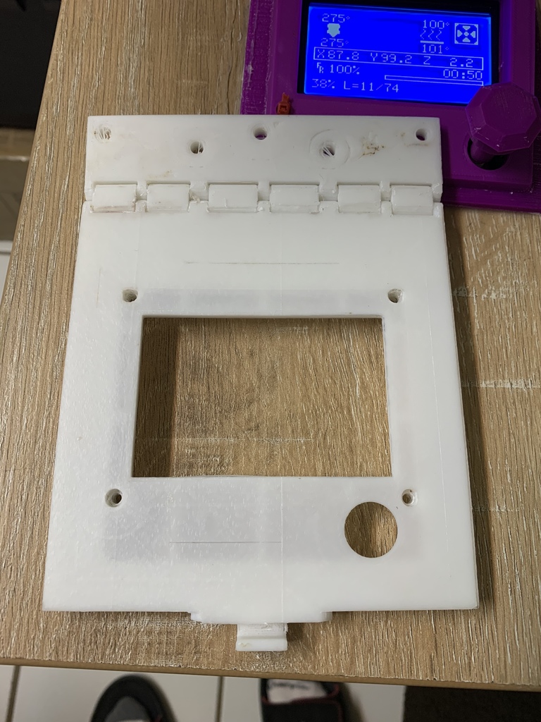 Hinged, Hooked, CR 10(S) LCD screen mount.