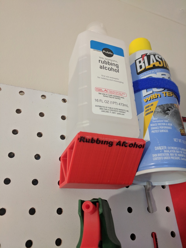 Pegboard - Rubbing Alcohol Shelf