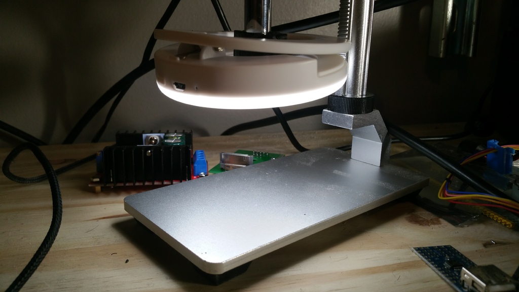 Opti-TekScope USB Microscope selfie ring light mount
