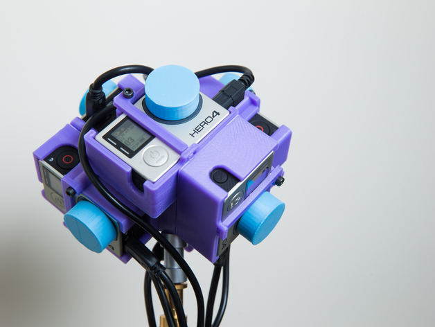 Gopro Hero 3 4 360 Spherical Rig V2 By Martin Thingiverse