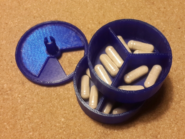 Pill case for 3 times a day