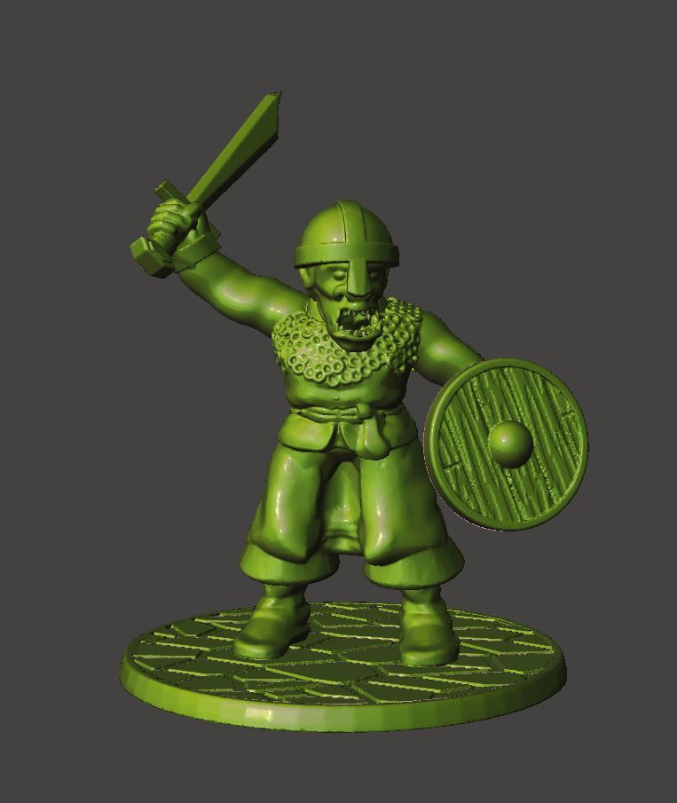 28mm - Orc / Goblin / Hobgoblin Miniatures With Sword 2