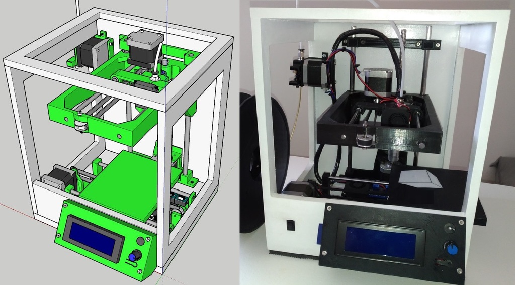Mini 3D printer FrankenMini