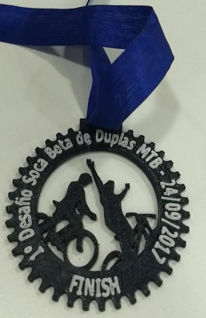 Finisher medal for mountain bike competition