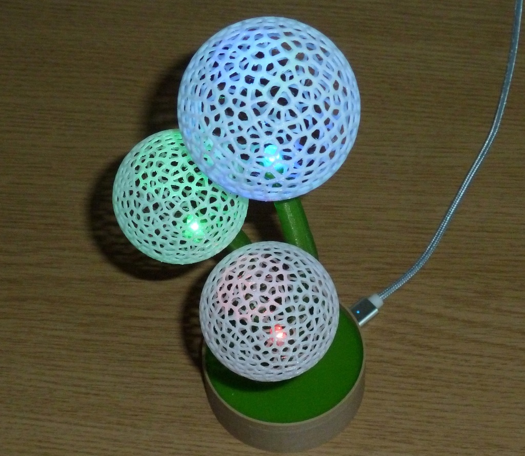 USB Power for Voronoi blowball Flower - Lighted Decoration