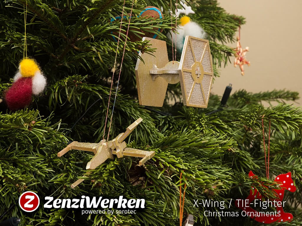 X-Wing/TIE-Fighter Christmas Ornaments cnc/laser/fdm