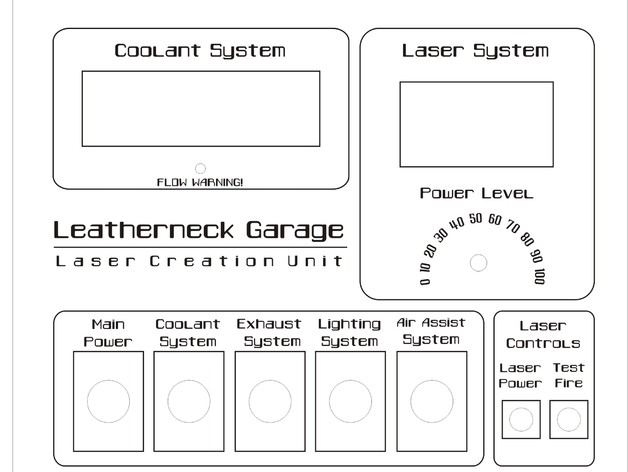 *UPDATED* K40 Laser Cutter Control Panel Faceplate