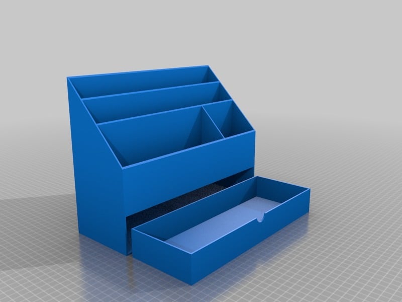 Desk Organizer with Drawer and Pen, Pencil, Scissor, and Marker Holder