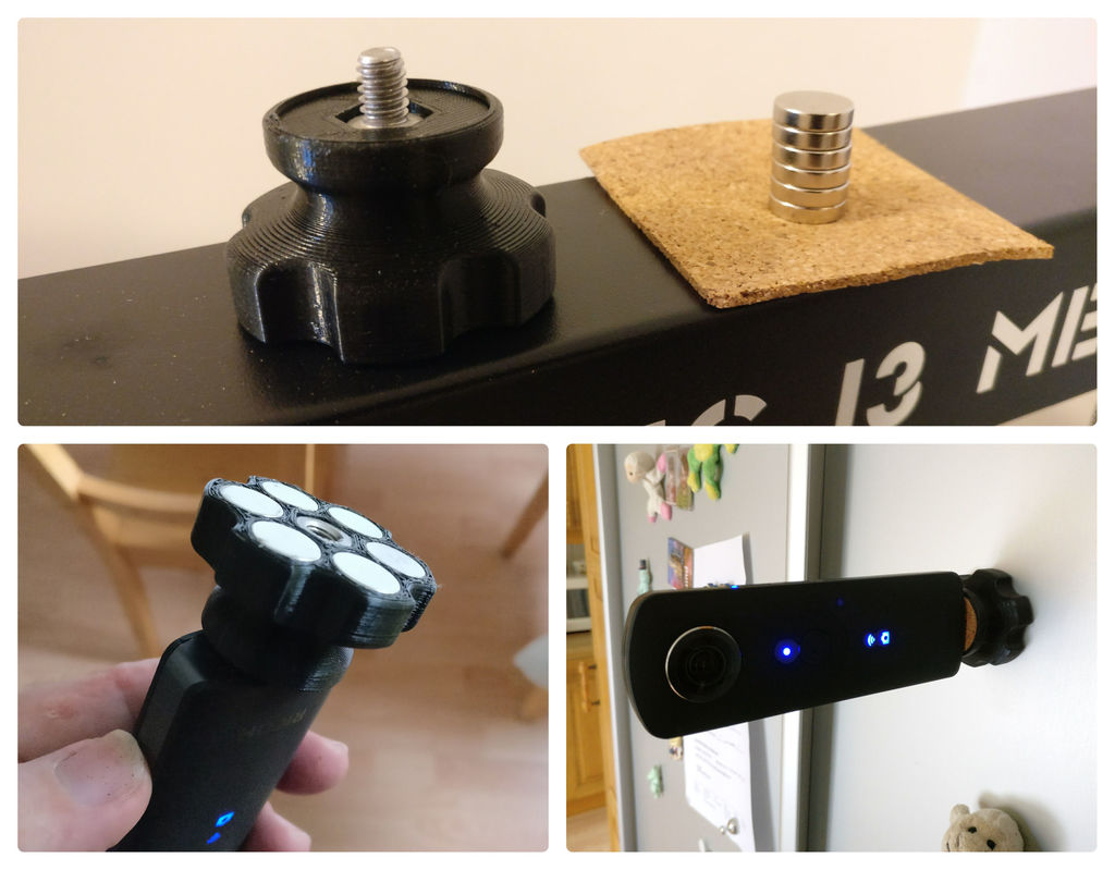6-chambered magnetic camera mount