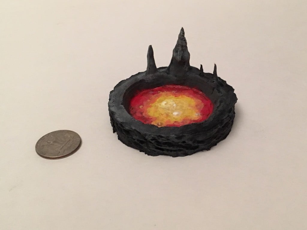 Miniature Magma Pool with Stalagmites