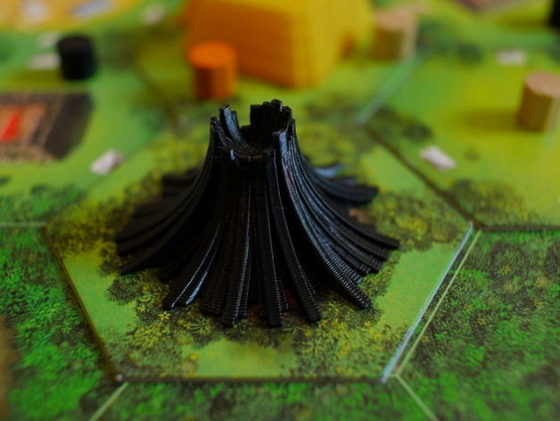 Stylized volcano - for the board game Tikal