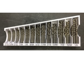Drill bit storage tray - small bits 3D model
