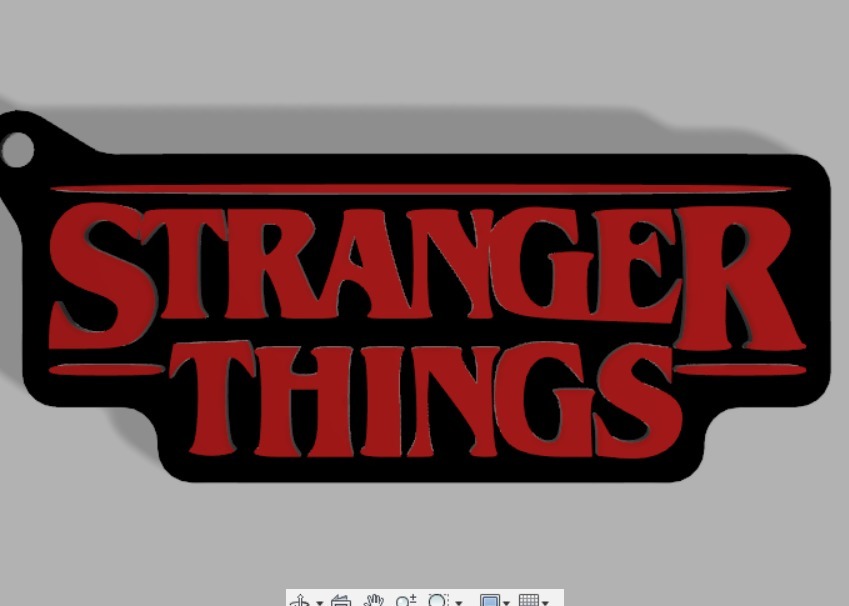 Stranger Things Logo Keychain