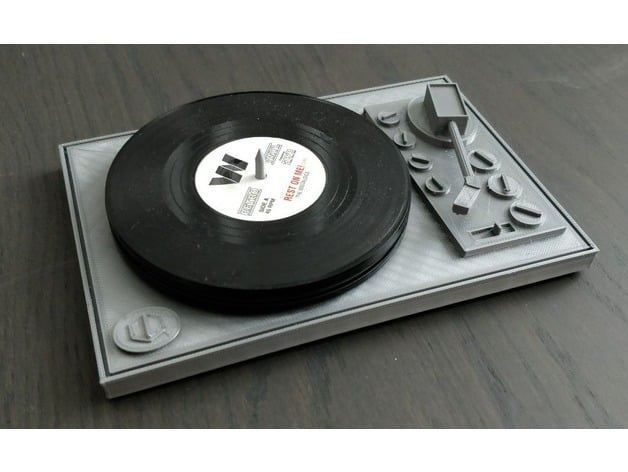 Turn Table Holder For Record Coasters Remix