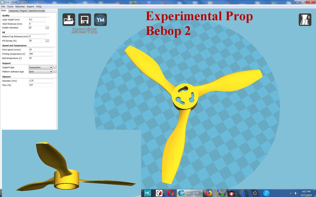 Bebop 2 experimental Prop 
