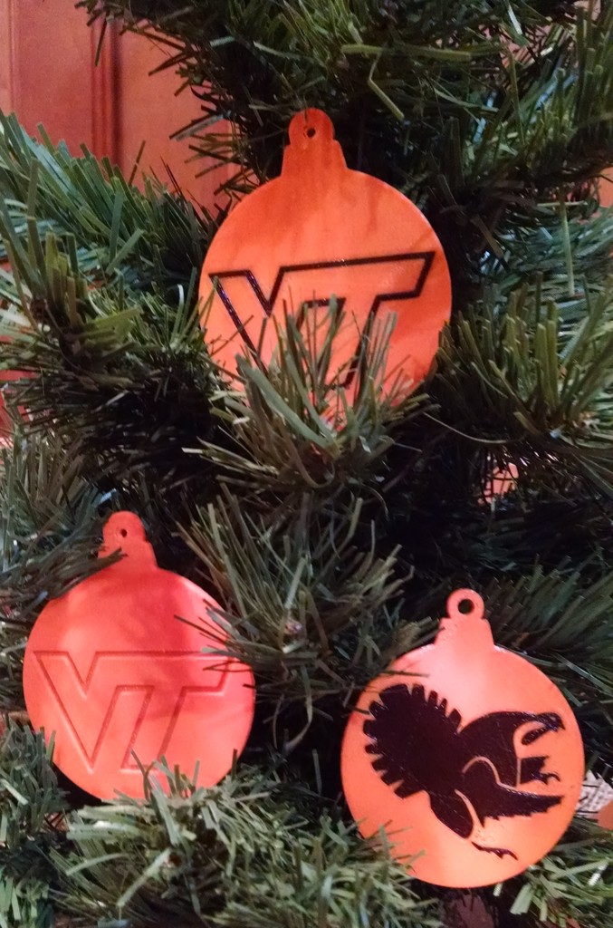 Virginia Tech Flat Ornaments