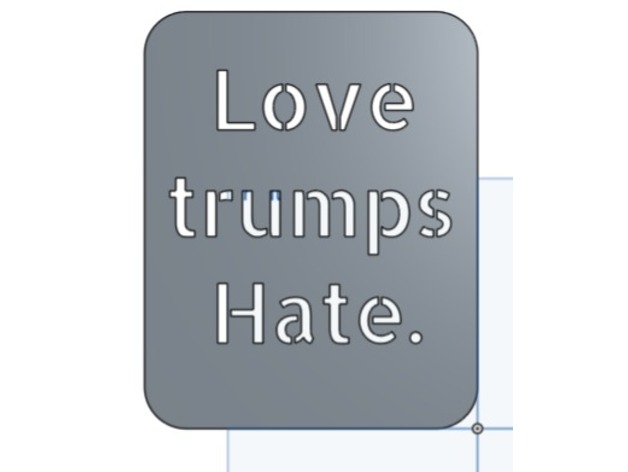 Love trumps Hate Stencil
