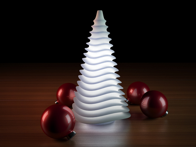 Generative design. Wave lamp for the holidays (HQ) version
