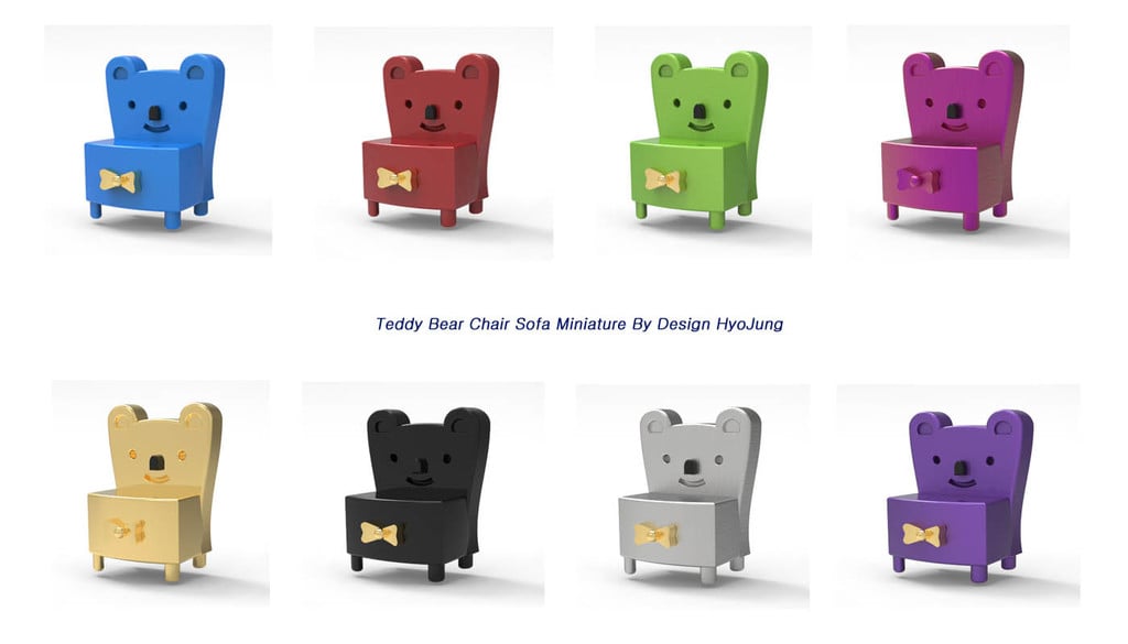teddy bear chair sofa miniature