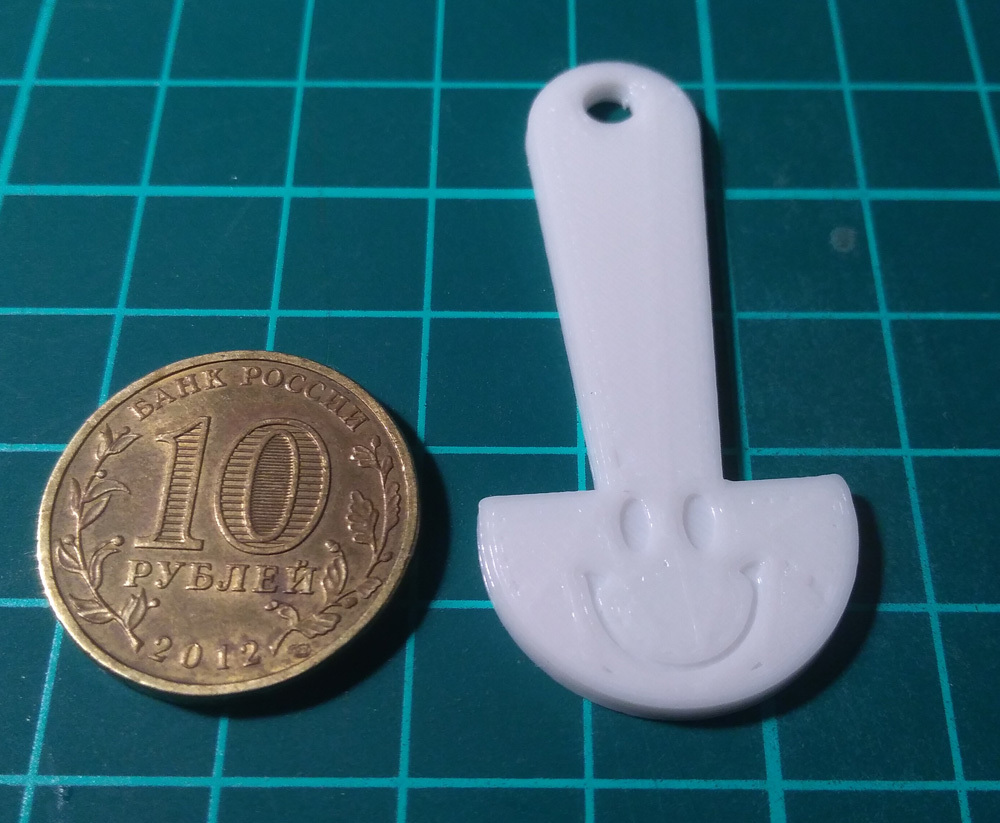 10rub shop trolley token with smile