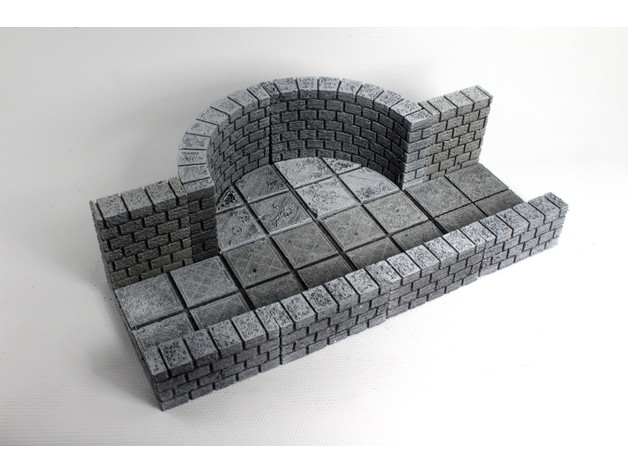 Image of OpenForge Cut-Stone OpenLOCK Curved Walls