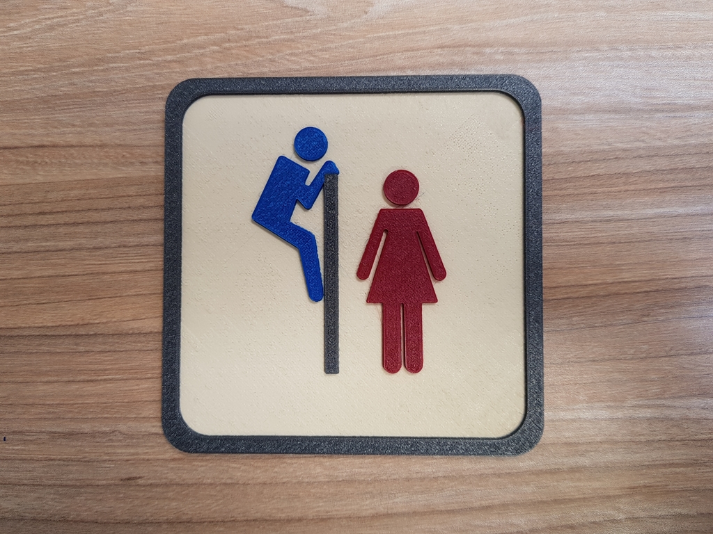 Toilet sign multicolor