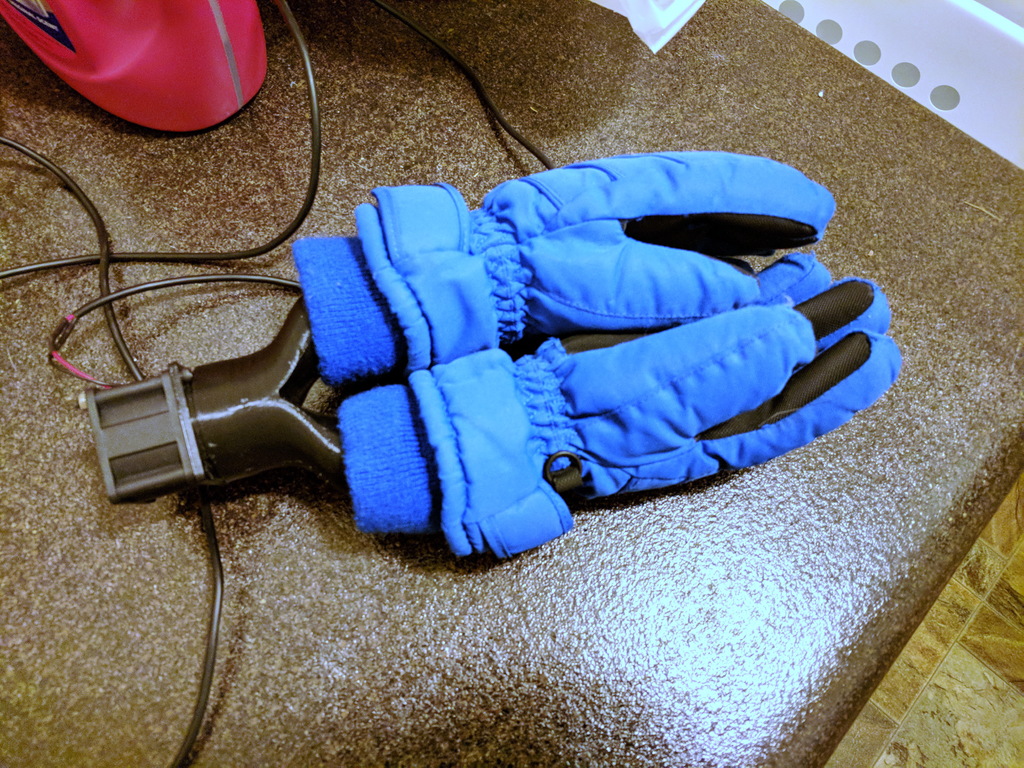 40mm Fan Y Duct and Boot Dryer - Dry Gloves Adapter
