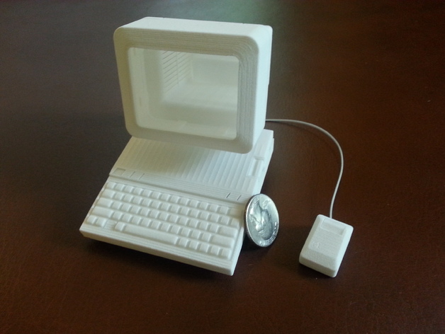 Apple IIc - 1:4 scale - flat