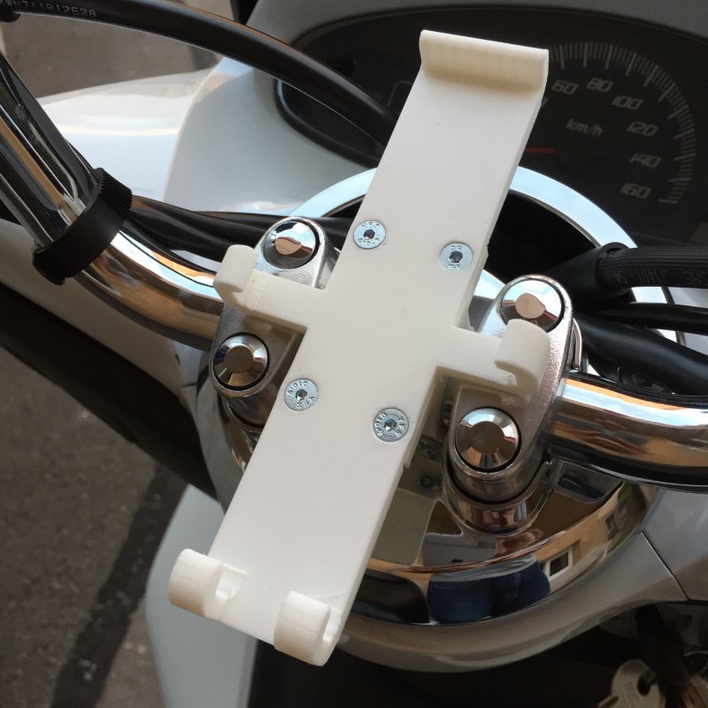 iPhone 6 motorcycle holder with 22mm handlebars