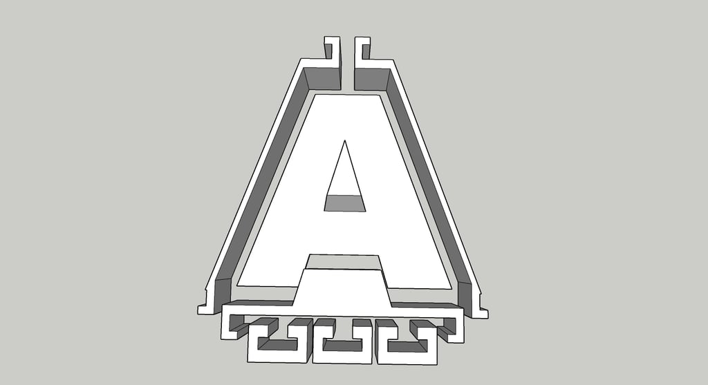 Concrete mold for letter "A"