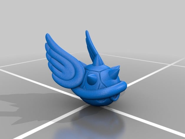 Spiky Blue Turtle Shell Winged