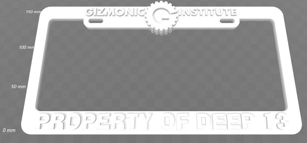 Gizmonic Institute - Property of Deep 13 License Plate Frame, MST3K