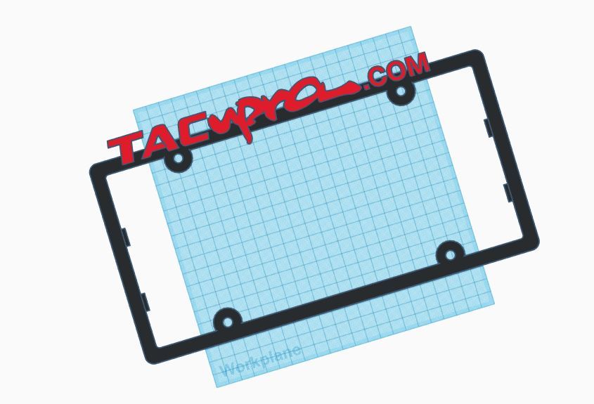 Tacupra License Plate Frame